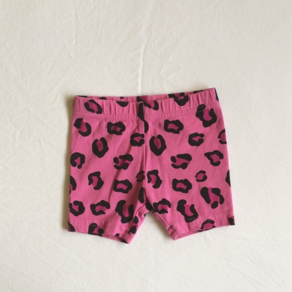 george pink leopard print biker cartwheel shorts 12 months baby girl